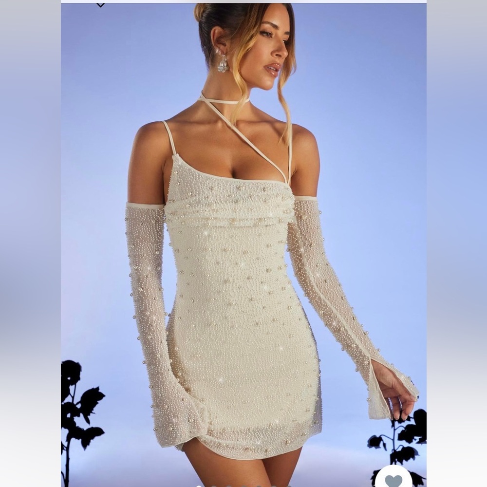 Beaded Pearl Dress Oh Polly - Bachelorette Dress